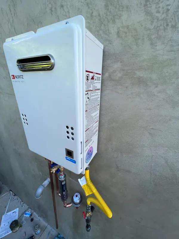Tankless water heater installation for West Bay Drive homes